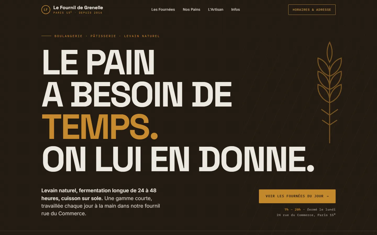 Boulangerie artisanale au levain