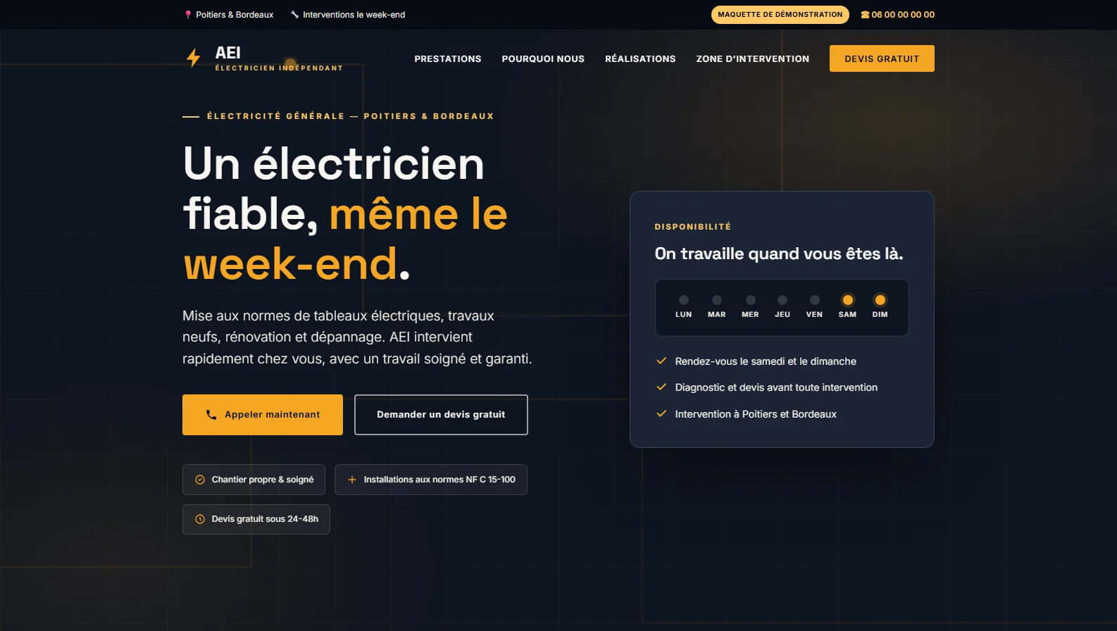 Électricien indépendant