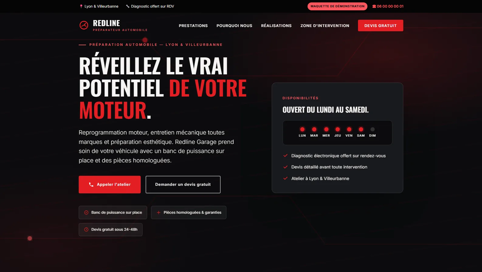 Préparateur automobile — Redline Garage